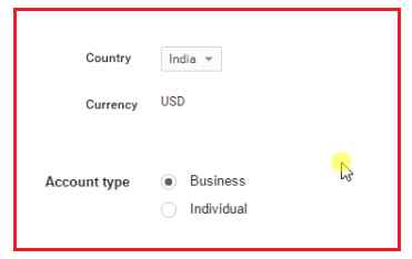 Select your Country and Currency